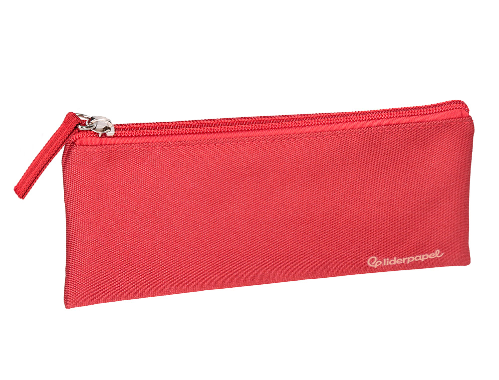 FOURRE-TOUT LIDERPAPEL PLAT 1 COMPARTIMENT 20X10CM COLORIS  ROUGE