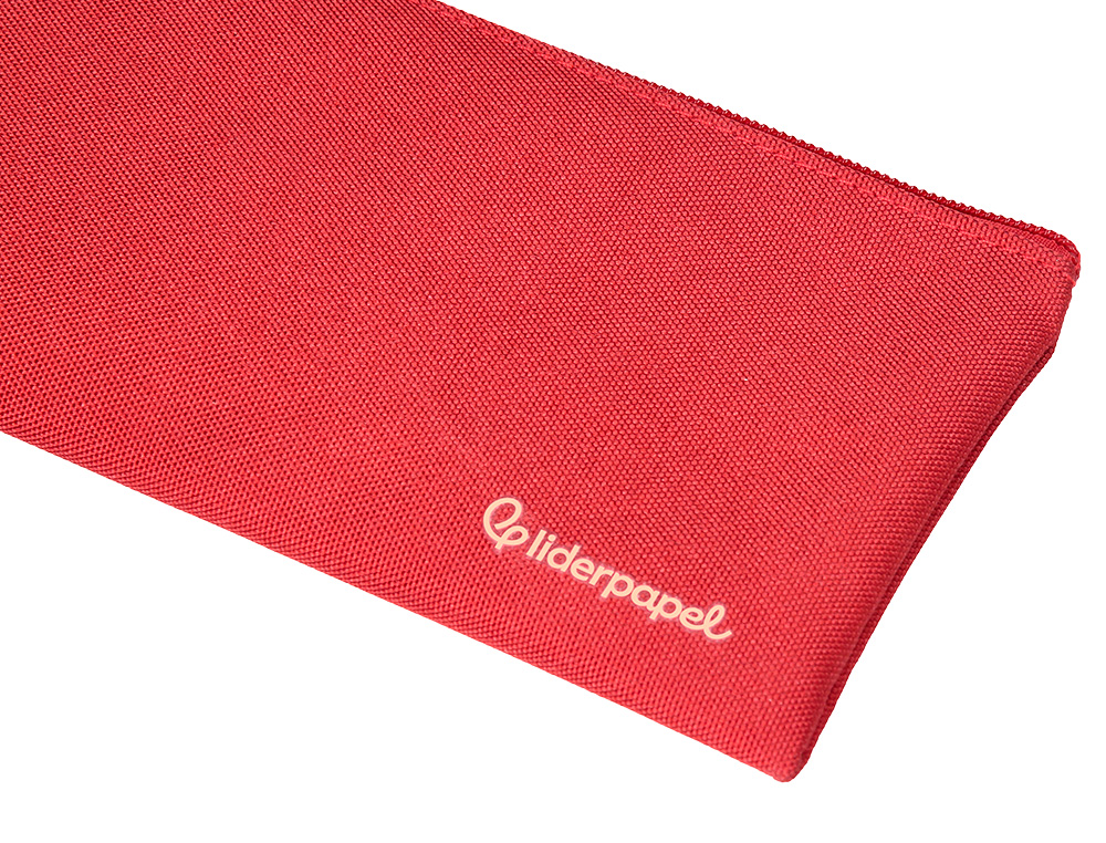 FOURRE-TOUT LIDERPAPEL PLAT 1 COMPARTIMENT 20X10CM COLORIS  ROUGE