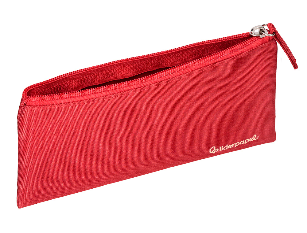 FOURRE-TOUT LIDERPAPEL PLAT 1 COMPARTIMENT 20X10CM COLORIS  ROUGE