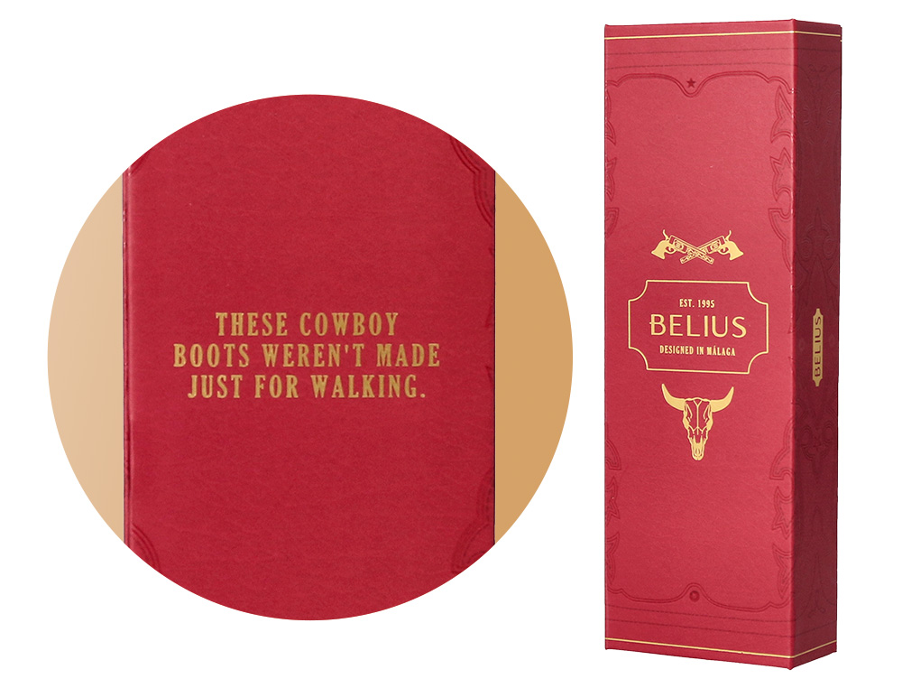ROLLER BELIUS WILD WEST ALUMINIUM ENCRE NOIRE COLORIS BORDEAUX DORE BOITE DESIGN
