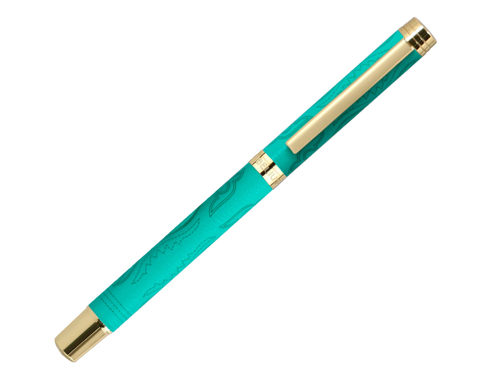 ROLLER BELIUS WILD WEST ALUMINIUM ENCRE NOIRE COLORIS VERT DORE BOITE DESIGN
