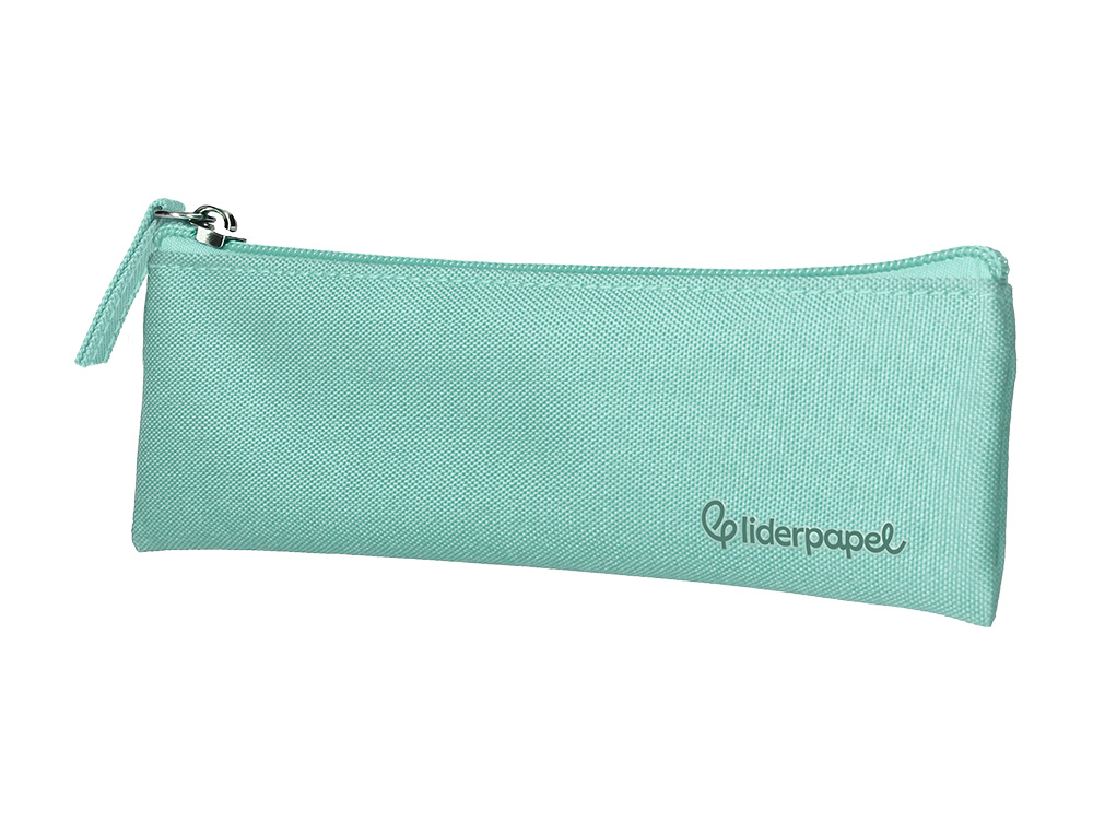 FOURRE-TOUT LIDERPAPEL PLAT MINCE 1 COMPARTIMENT 20X6CM   COLORIS VERT AMANDE