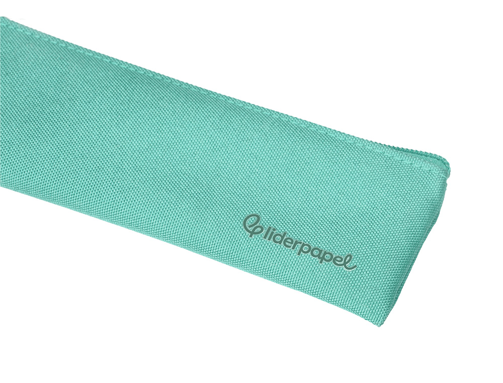 FOURRE-TOUT LIDERPAPEL PLAT MINCE 1 COMPARTIMENT 20X6CM   COLORIS VERT AMANDE