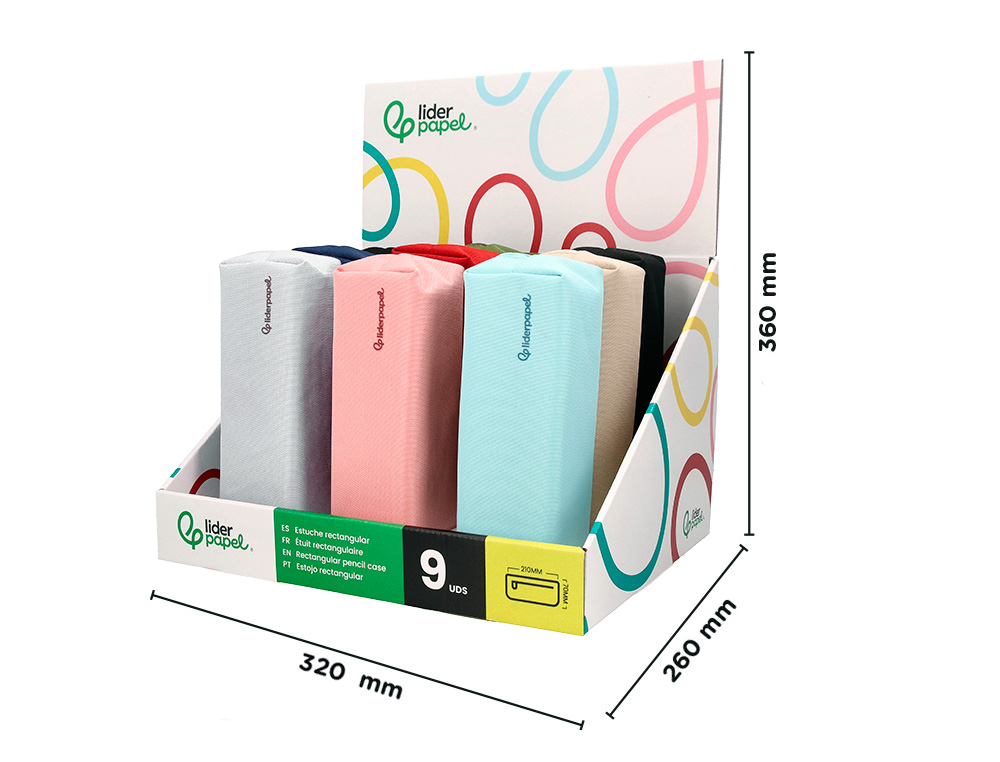 PRESENTOIR LIDERPAPEL FOURRE-TOUT RECTANGULAIRES    AVEC ANSE 9 UNITES