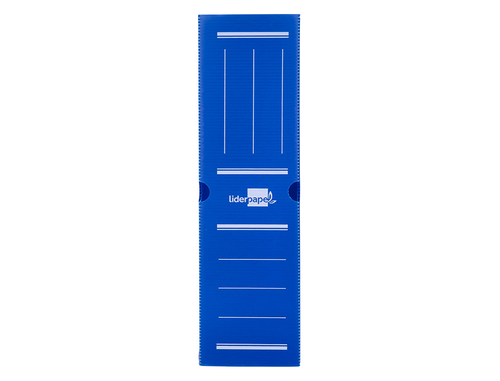 BOITE A ARCHIVES LIDERPAPEL POLYPROPYLENE ONDULE DOS      100MM 360X100X260MM COLORIS   BLEU