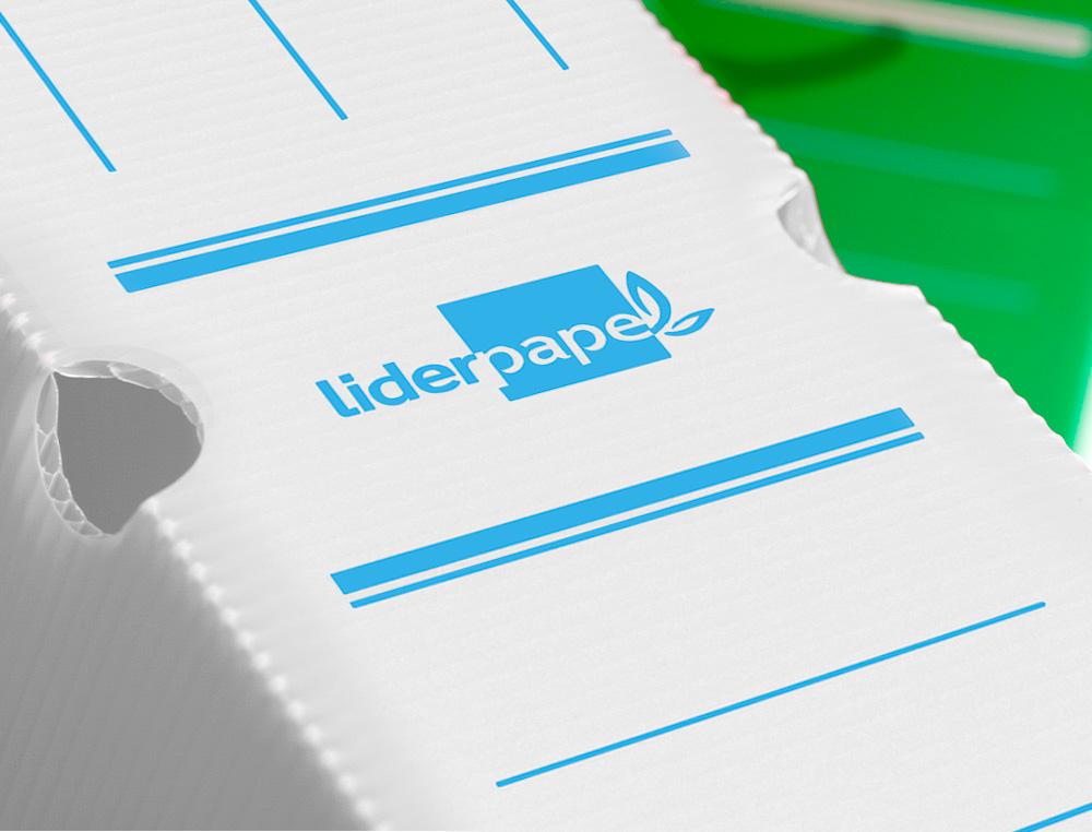 BOITE A ARCHIVES LIDERPAPEL POLYPROPYLENE ONDULE DOS      100MM 360X100X260MM COLORIS   BLANC