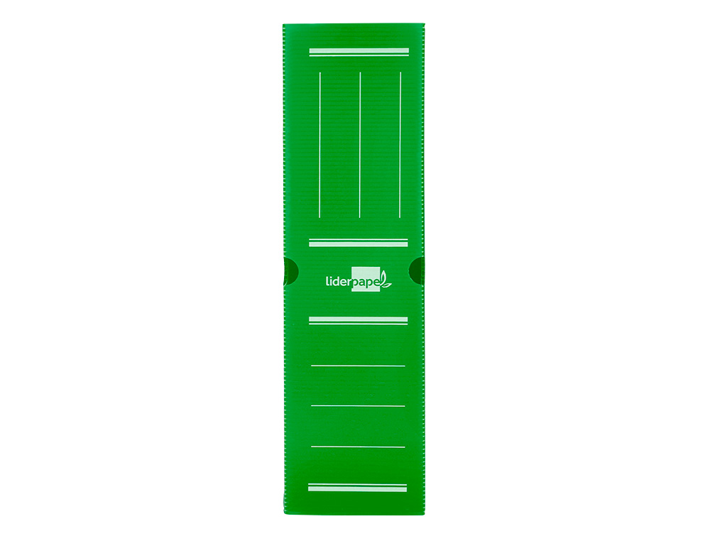 BOITE A ARCHIVES LIDERPAPEL POLYPROPYLENE ONDULE DOS      100MM 360X100X260MM COLORIS   VERT