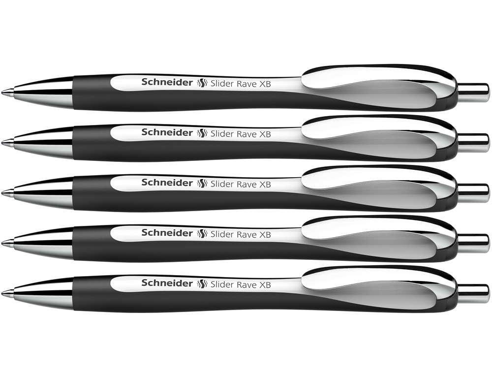 STYLO-BILLE SCHNEIDER SLIDER RAVE XB BLACK EDITION         VISCOGLIDE TRAIT EXTRA LARGE  ENCRE BLEUE COLORIS