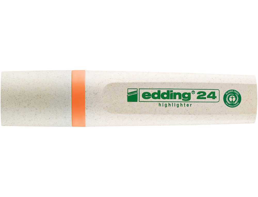 SURLIGNEUR EDDING 24 ECOLINE RECHARGEABLE POINTE BISEAUTEE TRACE 2/5MM ENCRE BASE EAU    COLORIS ORANGE