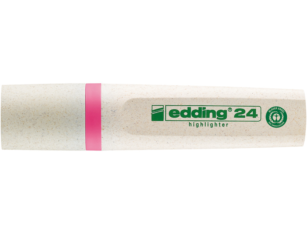 SURLIGNEUR EDDING 24 ECOLINE RECHARGEABLE POINTE BISEAUTEE TRACE 2/5MM ENCRE BASE EAU COLORIS ROSE