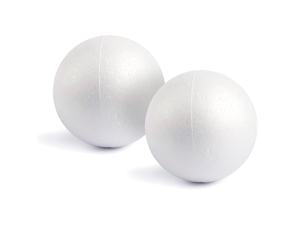 FORME LIDERPAPEL MOUSSE POLYSTYRENE BOULES DIAMETRE 7CM COLORIS BLANC SACHET 6 UNITES