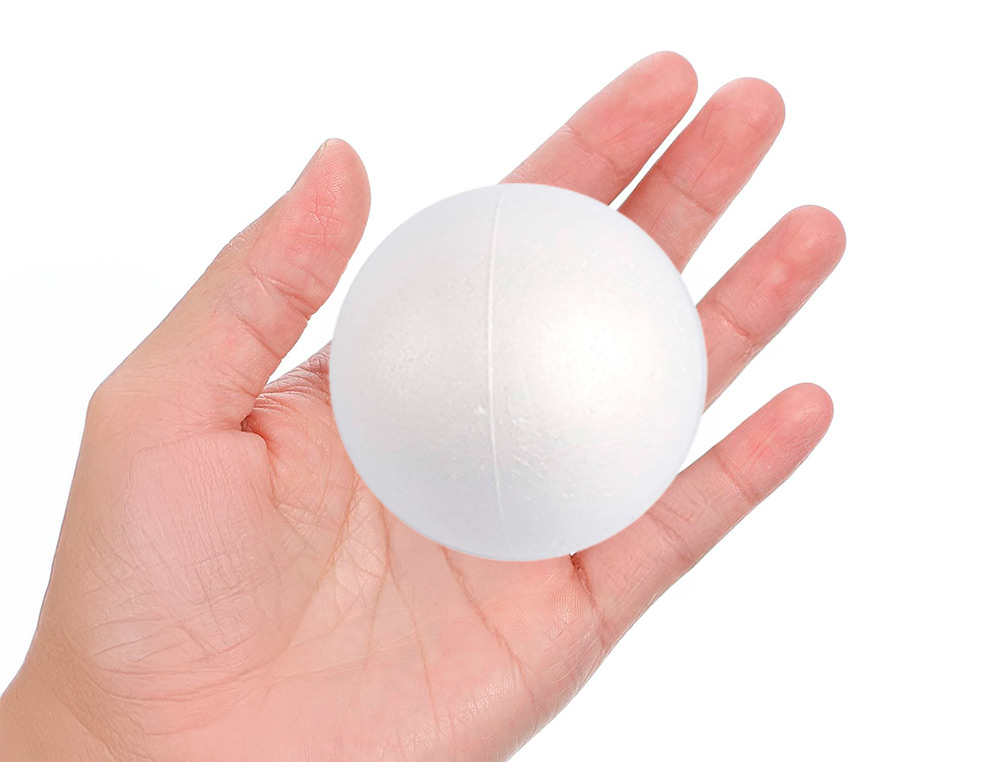 FORME LIDERPAPEL MOUSSE POLYSTYRENE BOULES DIAMETRE 7CM COLORIS BLANC SACHET 6 UNITES