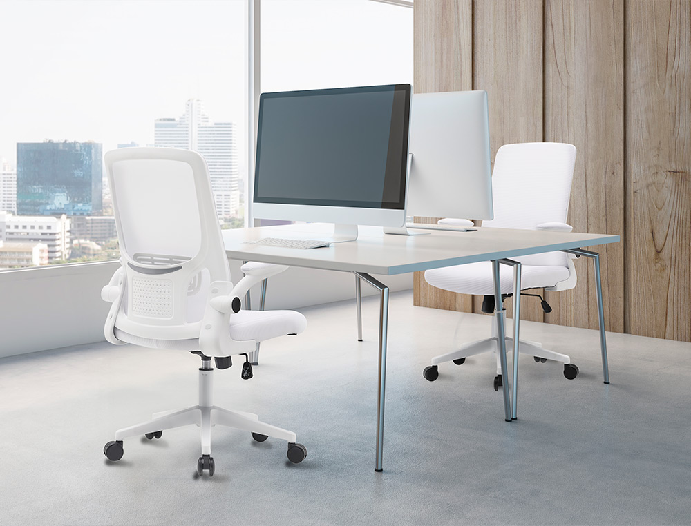 CHAISE OPERATEUR Q-CONNECT ALBA MAILLE BASE METALLIQUE HAUT MAX 1110 LARG 610 PROF 580MM  ROUES PREMIUM COLORIS BLANC