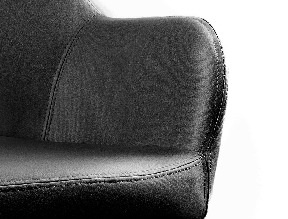 CHAISE CONFIDENT Q-CONNECT SIEMIONE BASE METALLIQUE HAUT MAX 820 LARG 570 PROF 580     COLORIS GRIS FONCE