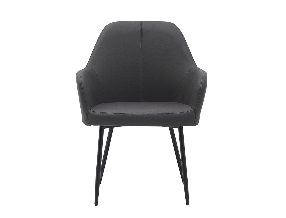 CHAISE CONFIDENT Q-CONNECT SIEMIONE BASE METALLIQUE HAUT MAX 820 LARG 570 PROF 580     COLORIS GRIS FONCE