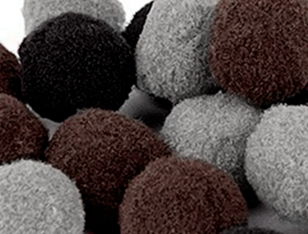 POMPONS DE COULEUR LIDERPAPEL DIAMETRE 1CM COLORIS NUANCES  NEUTRES ASSORTIS SACHET 120   UNITES