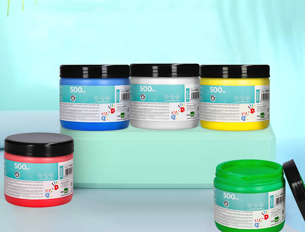 PEINTURE AU DOIGT LIDERPAPEL FLACON 500 ML COLORIS JAUNE