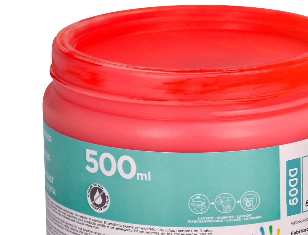 PEINTURE AU DOIGT LIDERPAPEL FLACON 500 ML COLORIS ROUGE
