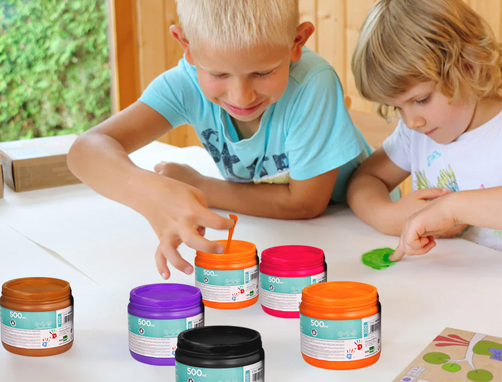 PEINTURE AU DOIGT LIDERPAPEL FLACON 500 ML COLORIS ORANGE