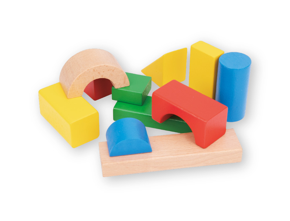 JEU ENFANT IMAGINOVO CONSTRUCTION BLOCS BOIS +12   MOIS 100 PIECES 29X29X3,5 CM