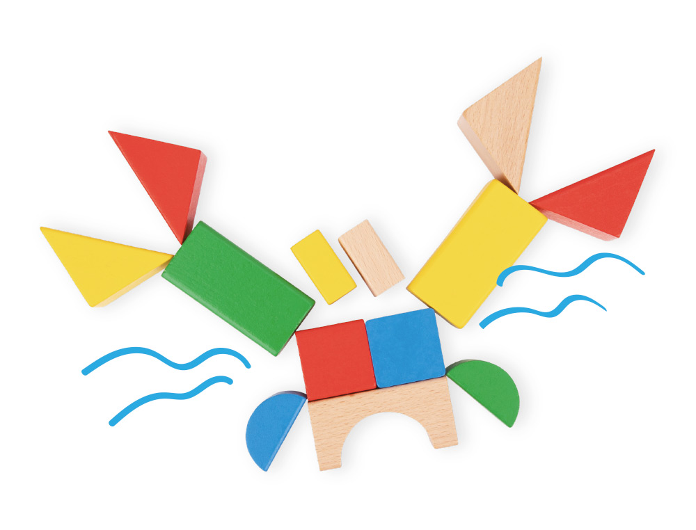 JEU ENFANT IMAGINOVO CONSTRUCTION BLOCS BOIS +12   MOIS 100 PIECES 29X29X3,5 CM
