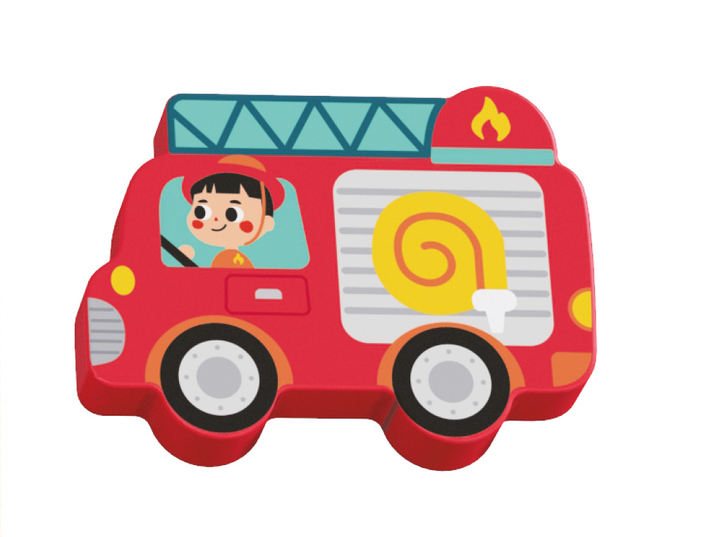 PUZZLE ENFANT IMAGINOVO VEHICULES 3D BOIS +12 MOIS 8  PIECES 29,5X22X1,7 CM