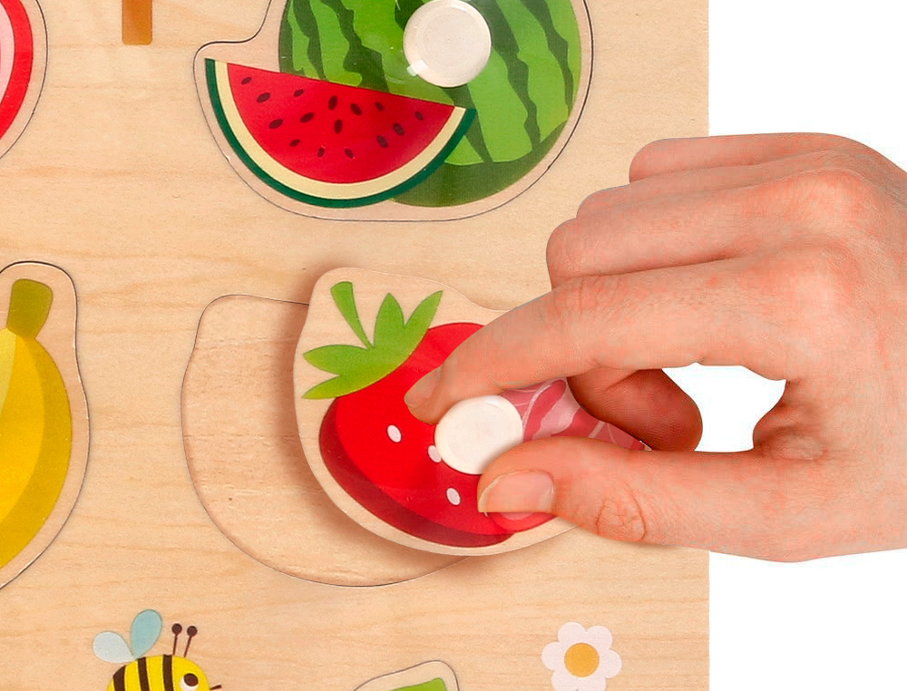 PUZZLE ENFANT IMAGINOVO FRUITS BOIS +18 MOIS 10 PIECES 30X22,5X1,5 CM