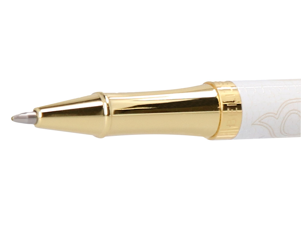 STYLO-BILLE BELIUS WILD WEST ALUMINIUM ENCRE NOIRE ATTRIBUTS DORES COLORIS CREME COFFRET DESIGN