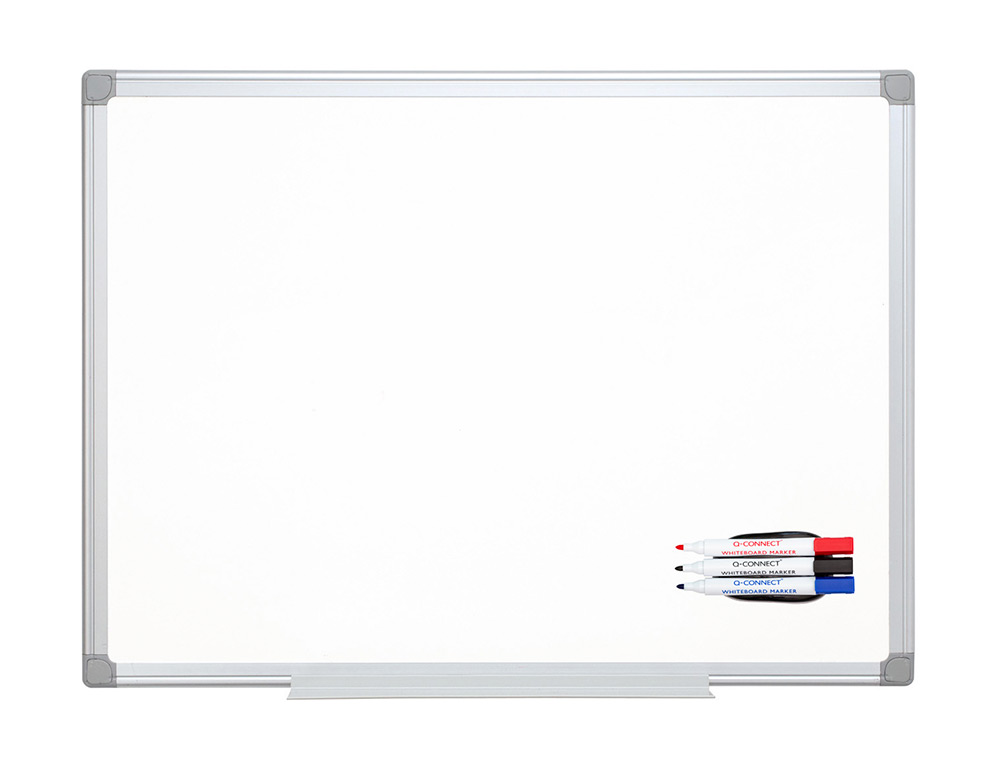 EFFACEUR Q-CONNECT MAGNETIQUE POUR TABLEAU BLANC AVEC 3     MARQUEURS BLEU / NOIR / ROUGE