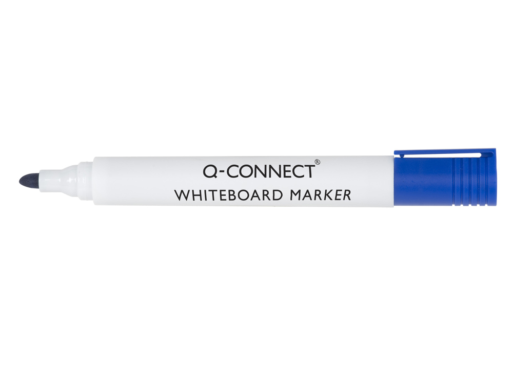 MARQUEUR Q-CONNECT TABLEAU BLANC POINTE OGIVE TRAC 2/3MM   CORPS PLASTIQUE ENCRE BASE    ALCOHOL COLORIS BLEU