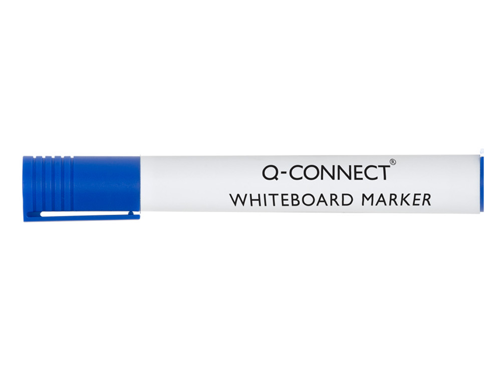 MARQUEUR Q-CONNECT TABLEAU BLANC POINTE OGIVE TRAC 2/3MM   CORPS PLASTIQUE ENCRE BASE    ALCOHOL COLORIS BLEU