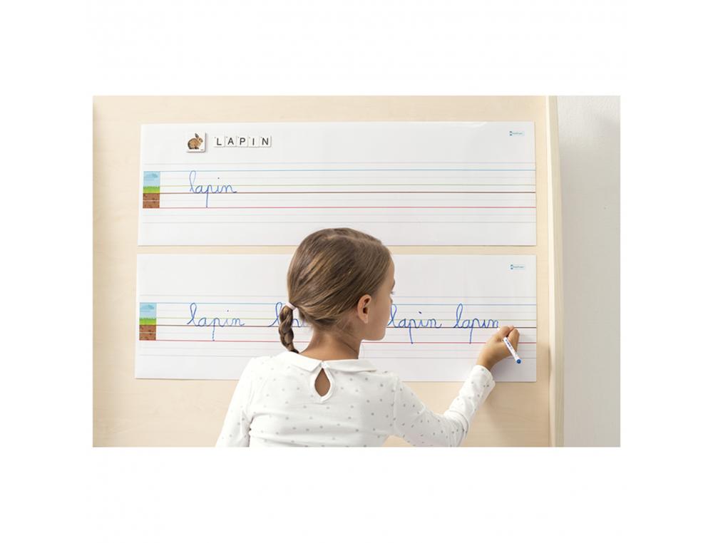 BANDE LIGNEE MAGNETIQUE REPOSITIONNABLE GRAND FORMAT  NATHAN LOT DE 2