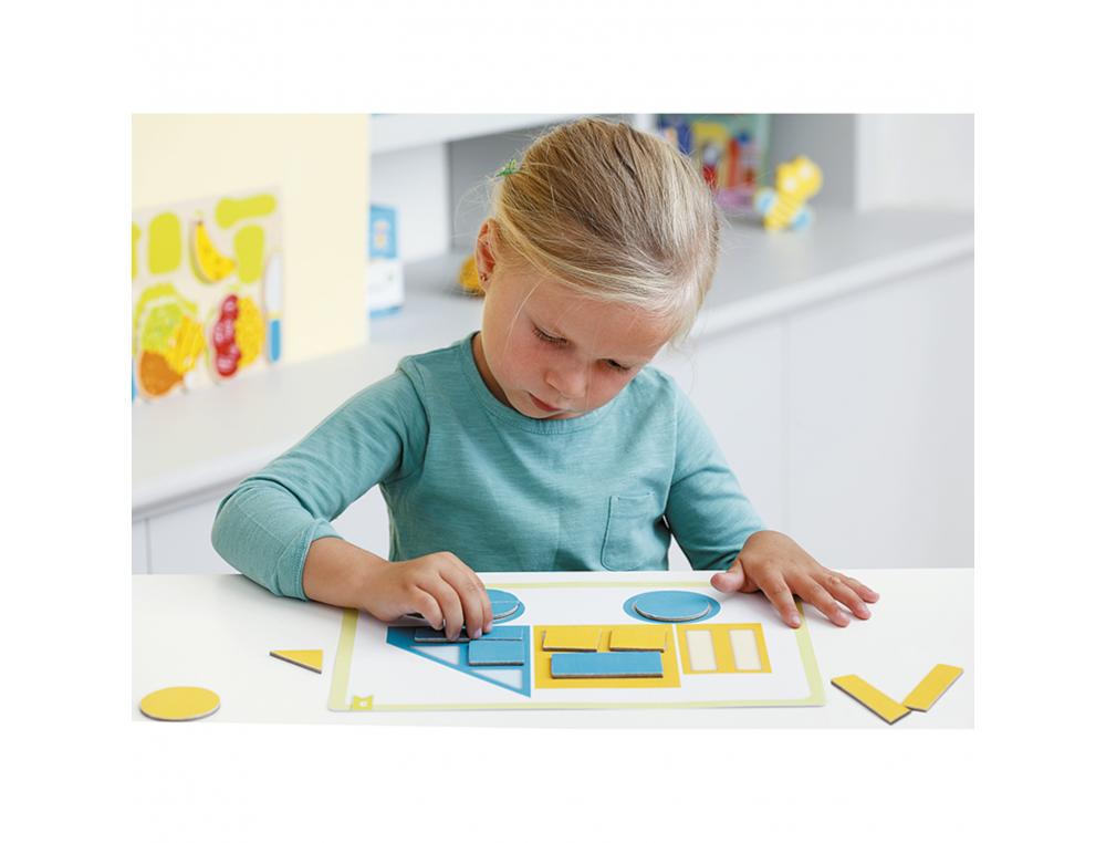 GEOCOLOR NATHAN RECONNAISSANCE DES FORMES     GEOMETRIQUES 12 PLANCHES      ACTIVITES 40 JETONS