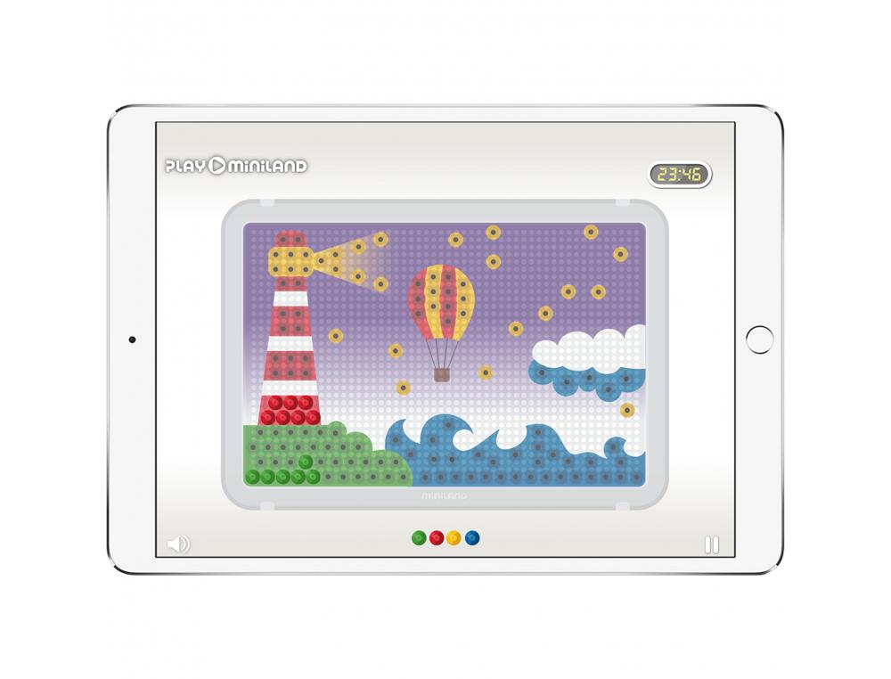 MOSAIQUES PEGS MINILAND 3 TAILLES DE PIONS DIAMETRE     10MM 180 PIECES COLORIS       ASSORTIS 6 FICHES MODELES