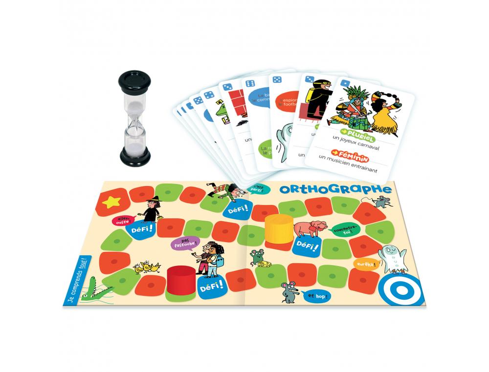 FRANCAIS NATHAN JE COMPRENDS TOUT ORTHOGRAPHE DU CE2 AU    CM2 80 CARTES 1 PLATEAU 2     PIONS 2 A 4 JOUEURS