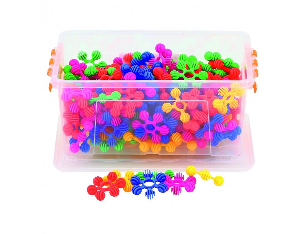 FLEURS A ASSEMBLER VINCO EDUCATIONAL PLASTIQUE SOUPLE  ET SILENCIEUX DIAMETRE 4 CM   190 PIECES