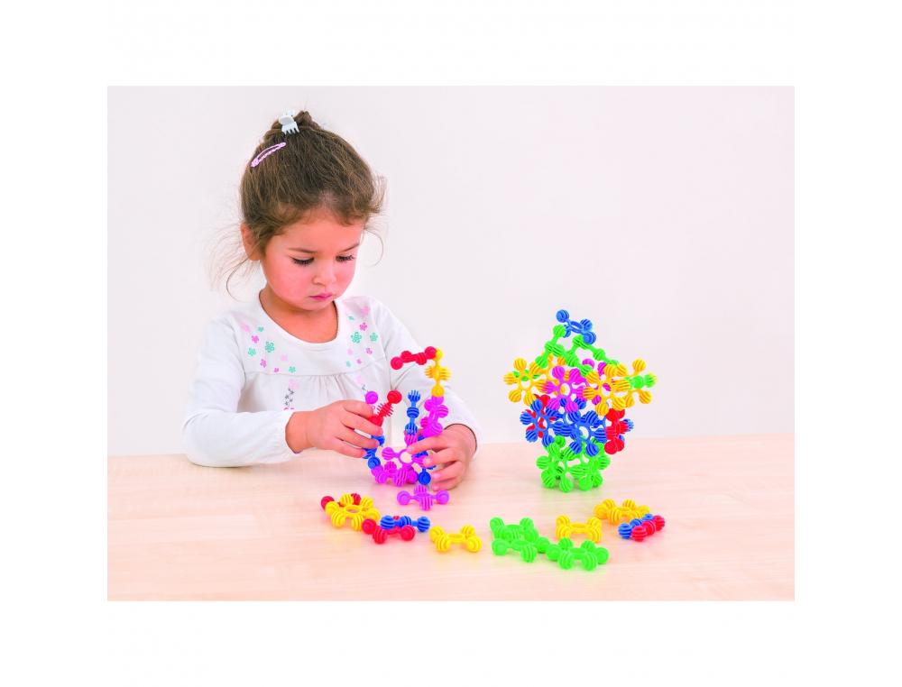 FLEURS A ASSEMBLER VINCO EDUCATIONAL PLASTIQUE SOUPLE  ET SILENCIEUX DIAMETRE 4 CM   190 PIECES