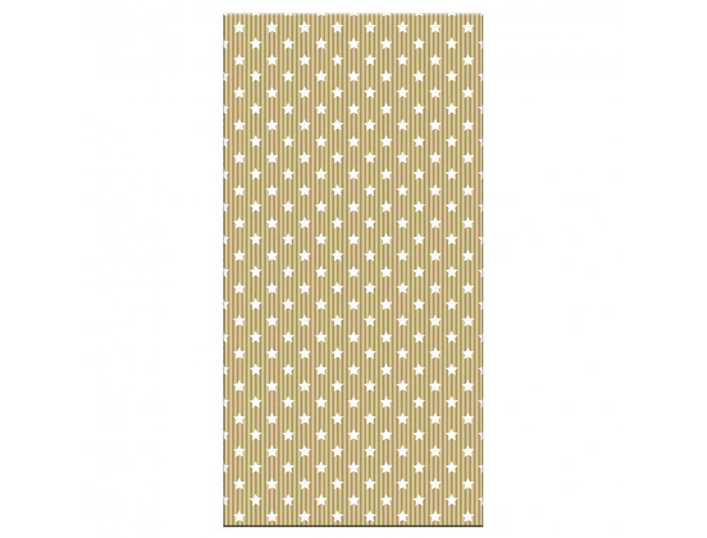 SAC KRAFT CLAIREFONTAINE 15X31CM IMPRIMES ETOILES LOT  50 UNITES