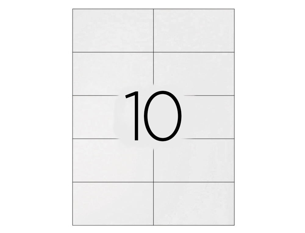 TIQUETTE ADHSIVE Q-CONNECT 105X57MM COINS DROITS IMPRIMANTE JET D'ENCRE LASER COPIEUR BOTE 100 FEUILLES 1000 UNITS