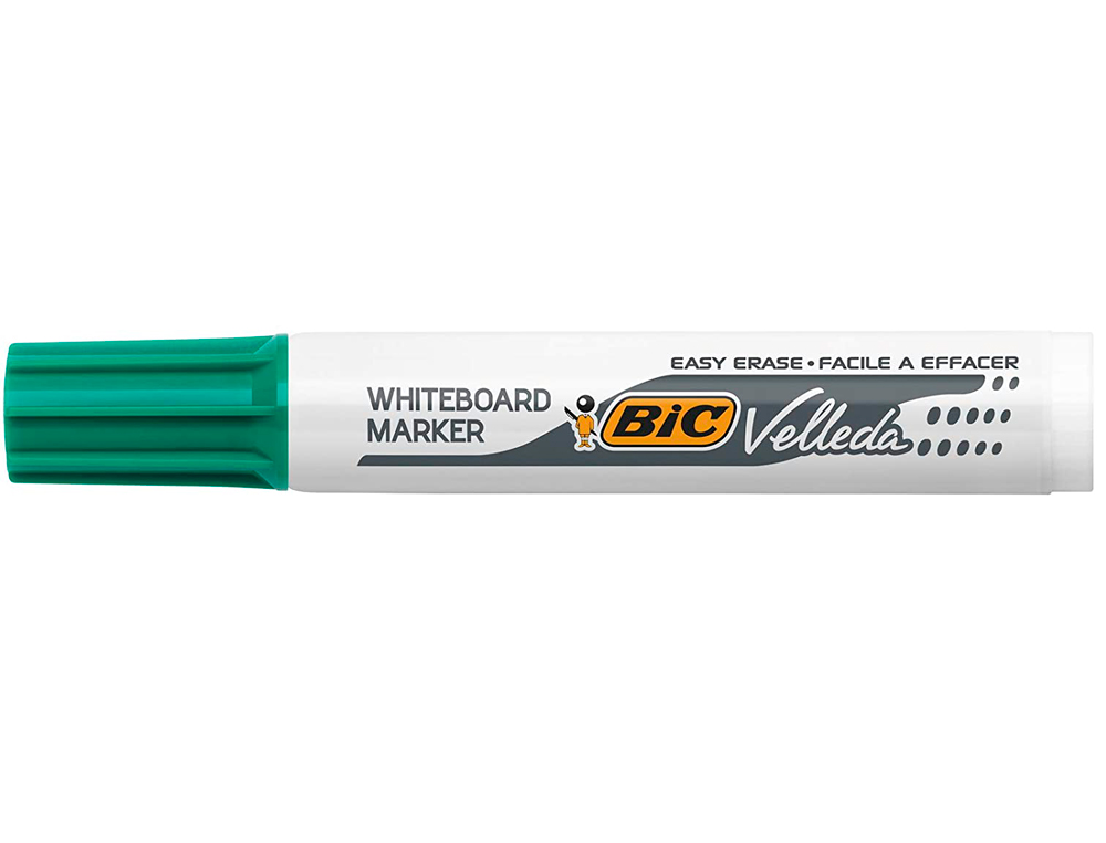 MARQUEUR BIC VELLEDA 1781 EFFAABLE POINTE BISEAUTE 2MM CRITURE 3/5MM ENCRE CTONE CORPS MTAL CAPUCHON VENTIL VERT