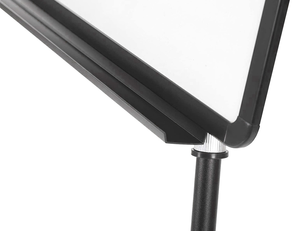 CHEVALET Q-CONNECT CONOMIQUE FOND MLAMIN TABLEAU EFFAABLE SEC 70X100CM AUGET BARETTE PIVOTANTE HAUTEUR MAXIMUM 2M
