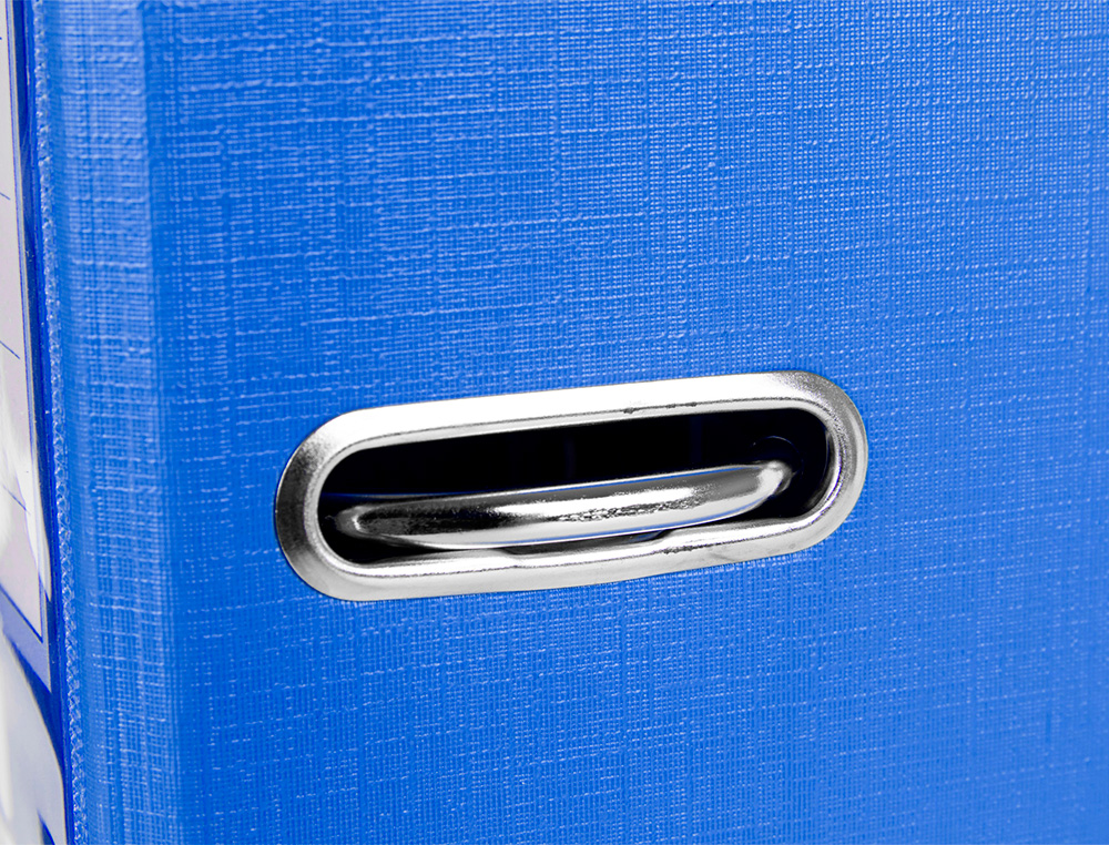 CLASSEUR LEVIER LIDERPAPEL DOCUMENTA A4+ CARTON REMBORDE DOS 75MM RADO METALLIQUE      COLORIS BLEU