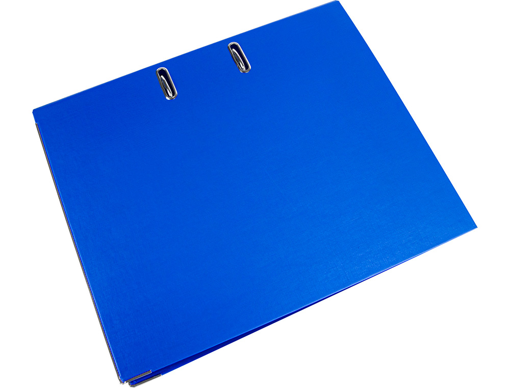 CLASSEUR LEVIER LIDERPAPEL DOCUMENTA A4+ CARTON REMBORDE DOS 75MM RADO METALLIQUE      COLORIS BLEU