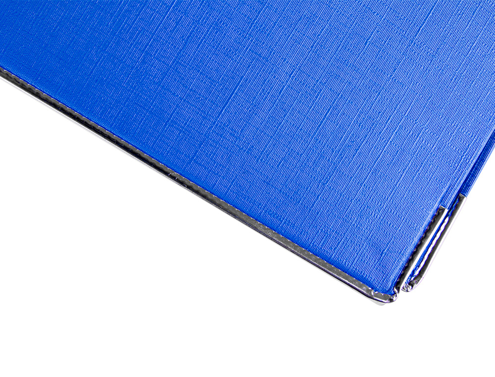 CLASSEUR LEVIER LIDERPAPEL DOCUMENTA A4+ CARTON REMBORDE DOS 75MM RADO METALLIQUE      COLORIS BLEU