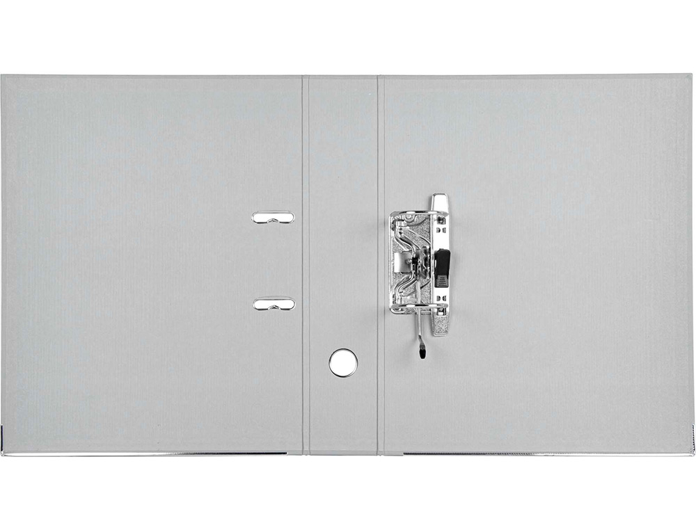 CLASSEUR LEVIER LIDERPAPEL DOCUMENTA A4+ CARTON REMBORDE DOS 75MM RADO METALLIQUE      COLORIS GRIS