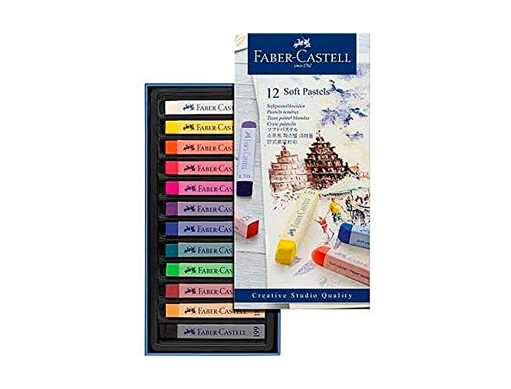PASTEL TENDRE FABER-CASTELL GOLDFABER STUDIO CARR 66MM COLORIS BRILLANT INTENSE BONNE RSISTANCE LUMIRE BOTE 12U