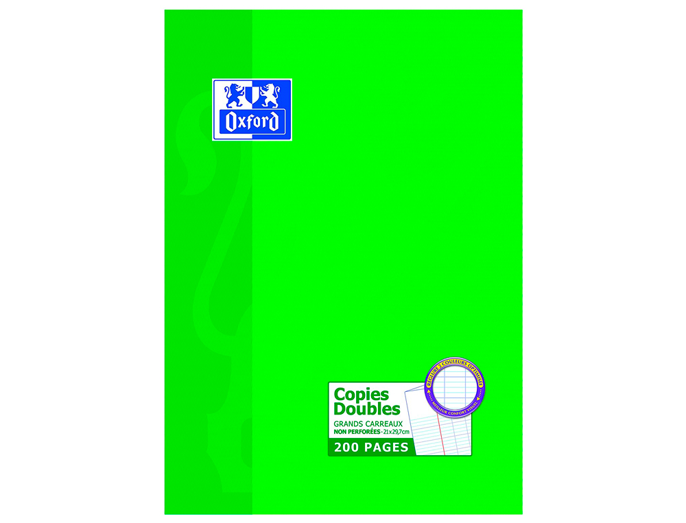 COPIE DOUBLE OXFORD A4 210X297MM 200P SYS NON PERFORES