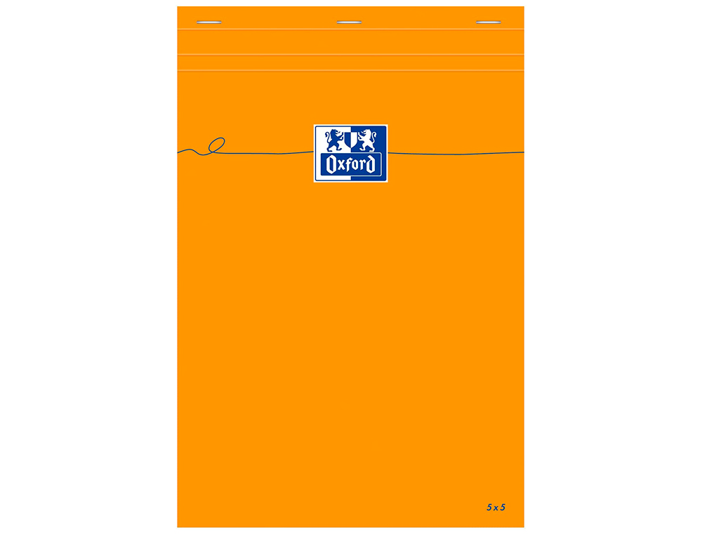 BLOC BUREAU OXFORD A4 PAPIER VLIN SURFIN AGRAF EN TTE COUVERTURE ENVELOPPANTE 210X297MM 80F 80G 5X5MM 160PAG ORANGE