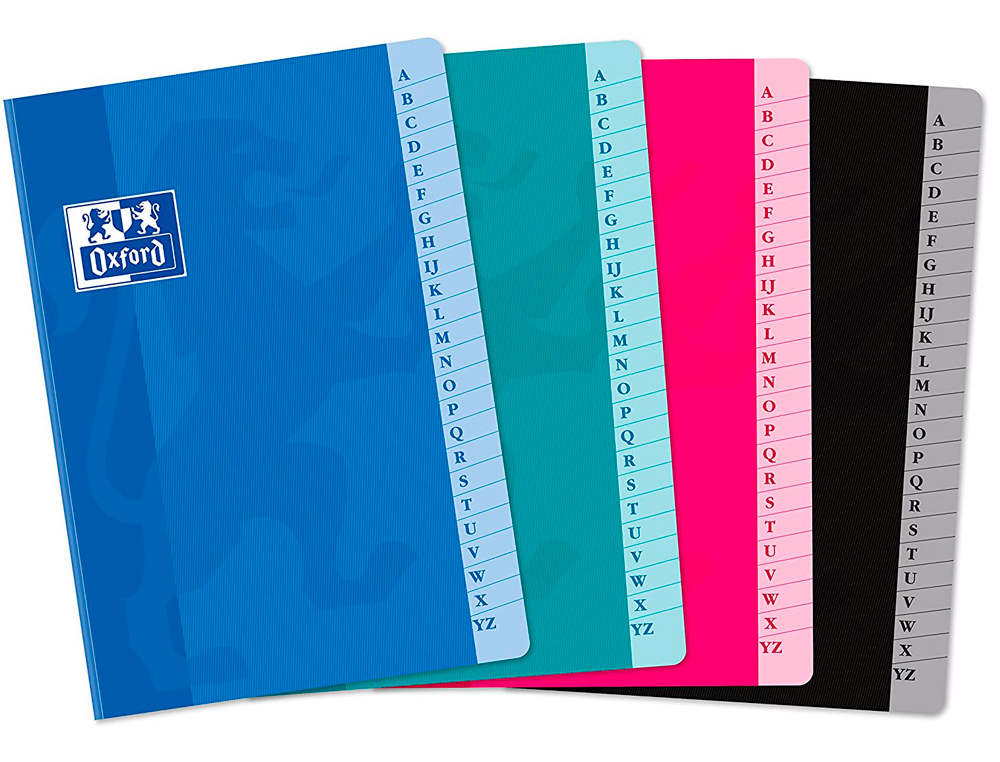 RPERTOIRE OXFORD BROCHURE SOUPLE COUVERTURE LAVABLE TOUCHES PLASTIFIES 148X210MM 192 PAGES 90G 5X5MM ASSORTIS