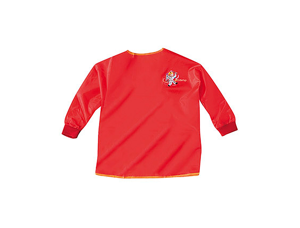 TABLIER ENFANT JPC IMPERMÉABLE 3/5 ANS MANCHES LONGUES ÉLASTIQUÉES 2 POINTS ACCROCHE DOS